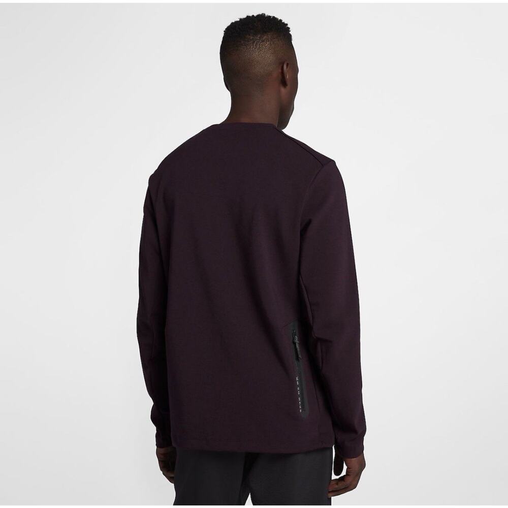 Mens Nike Sportswear Tech Pack Crew Long Sleeve Purple Plum Athletic Gym Sz S - Picture 2 of 11